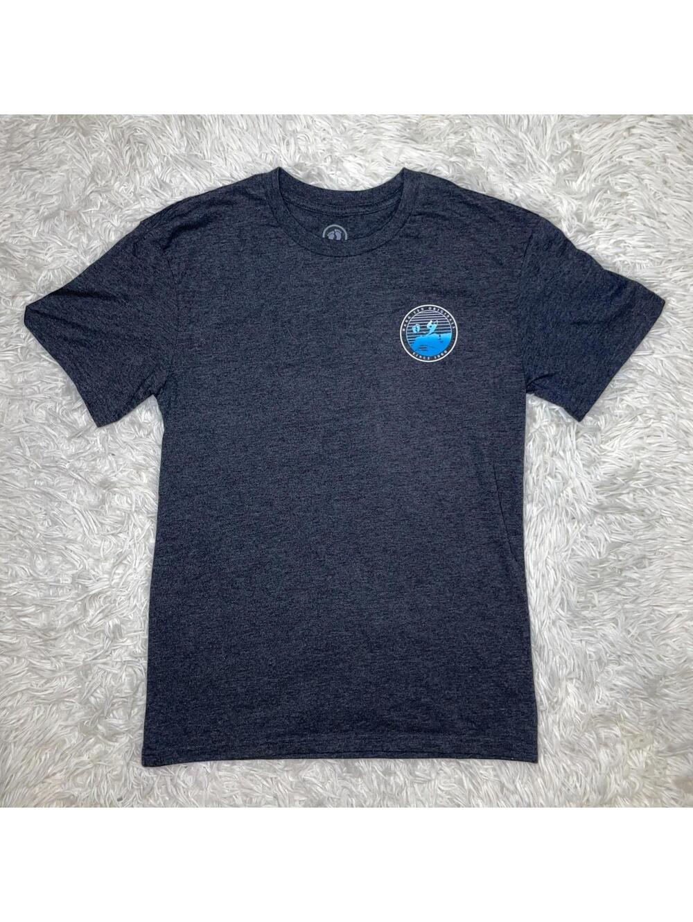Hang Ten Originals 1960 Premium T-shirt Gray Double Sided Short Sleeve Sz Small